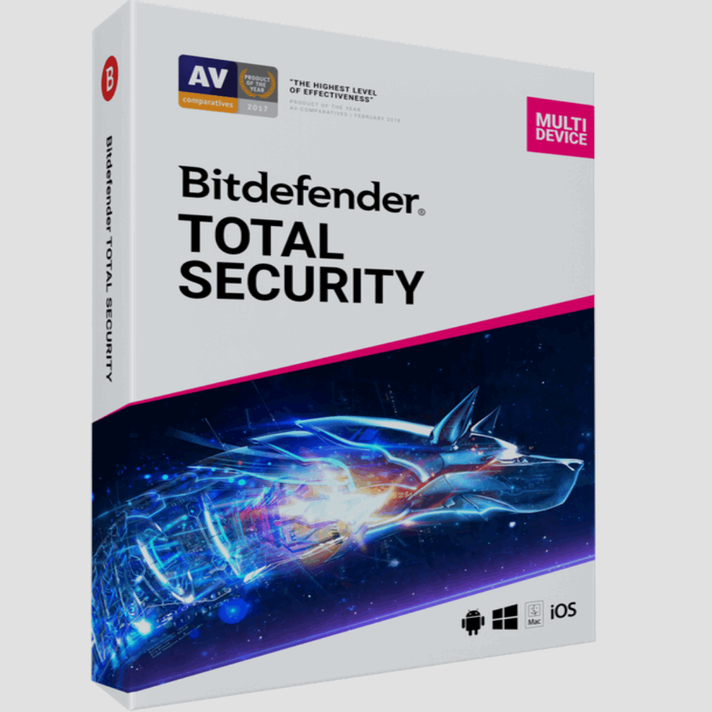 Bitdefender Total Security 2025 – Multi-device antivirus protection for PC, Mac, Android & iOS up to 5 Devices