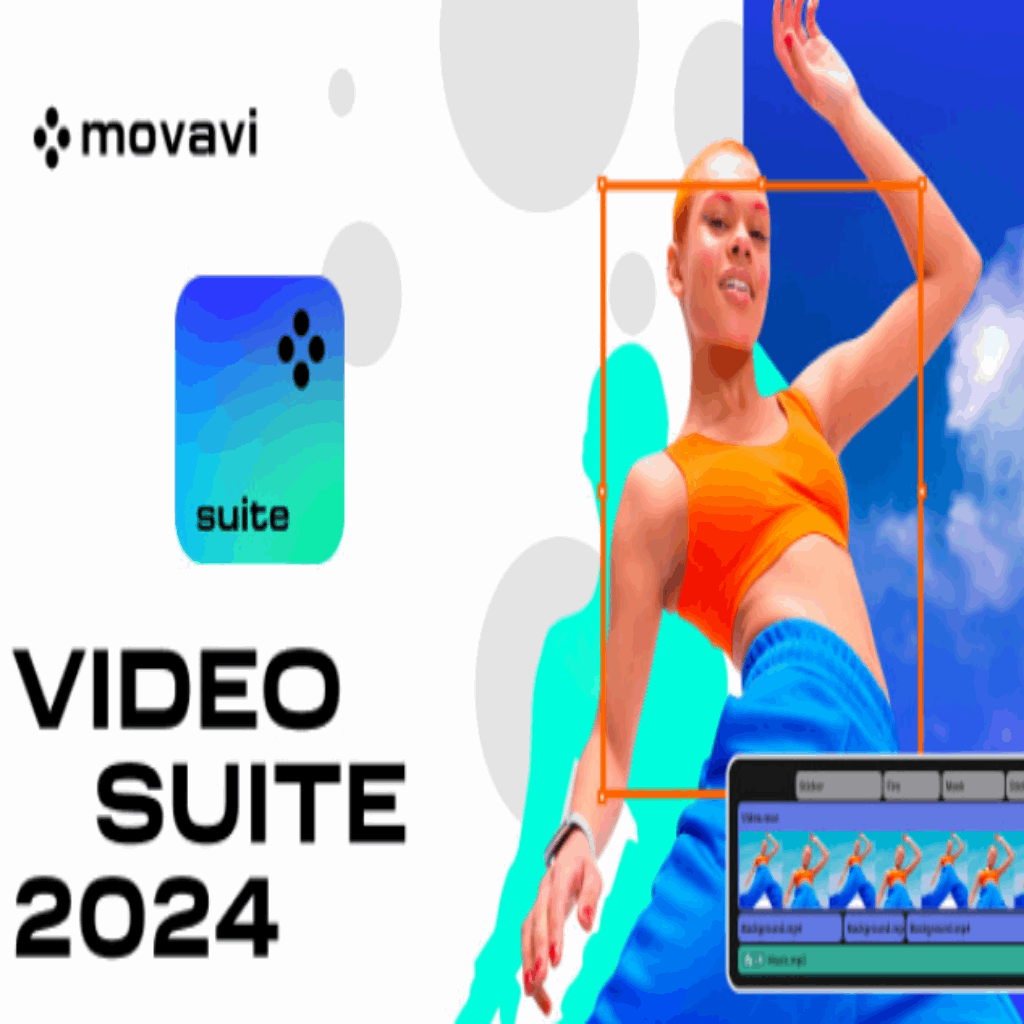 Movavi Video Suite 2024 with Intro Music Pack DLC β Lifetime license for 1 PC, featuring advanced editing, AI tools, and professional intro music.
