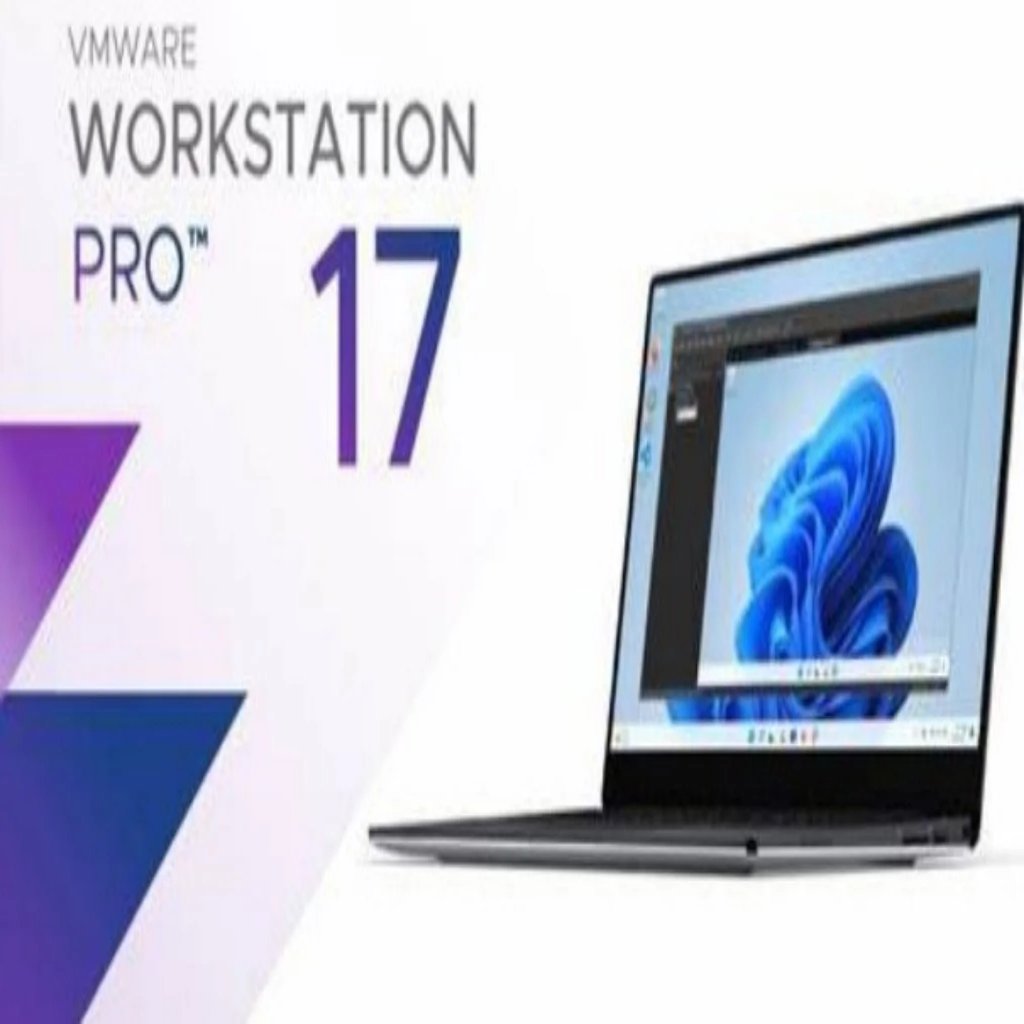VMware Workstation 17 Pro – Lifetime license for multiple devices, enabling advanced virtual machine management.