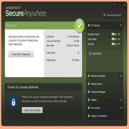 Webroot SecureAnywhere AntiVirus 2023 Key (1 Year / 1 Device) - Software Shop