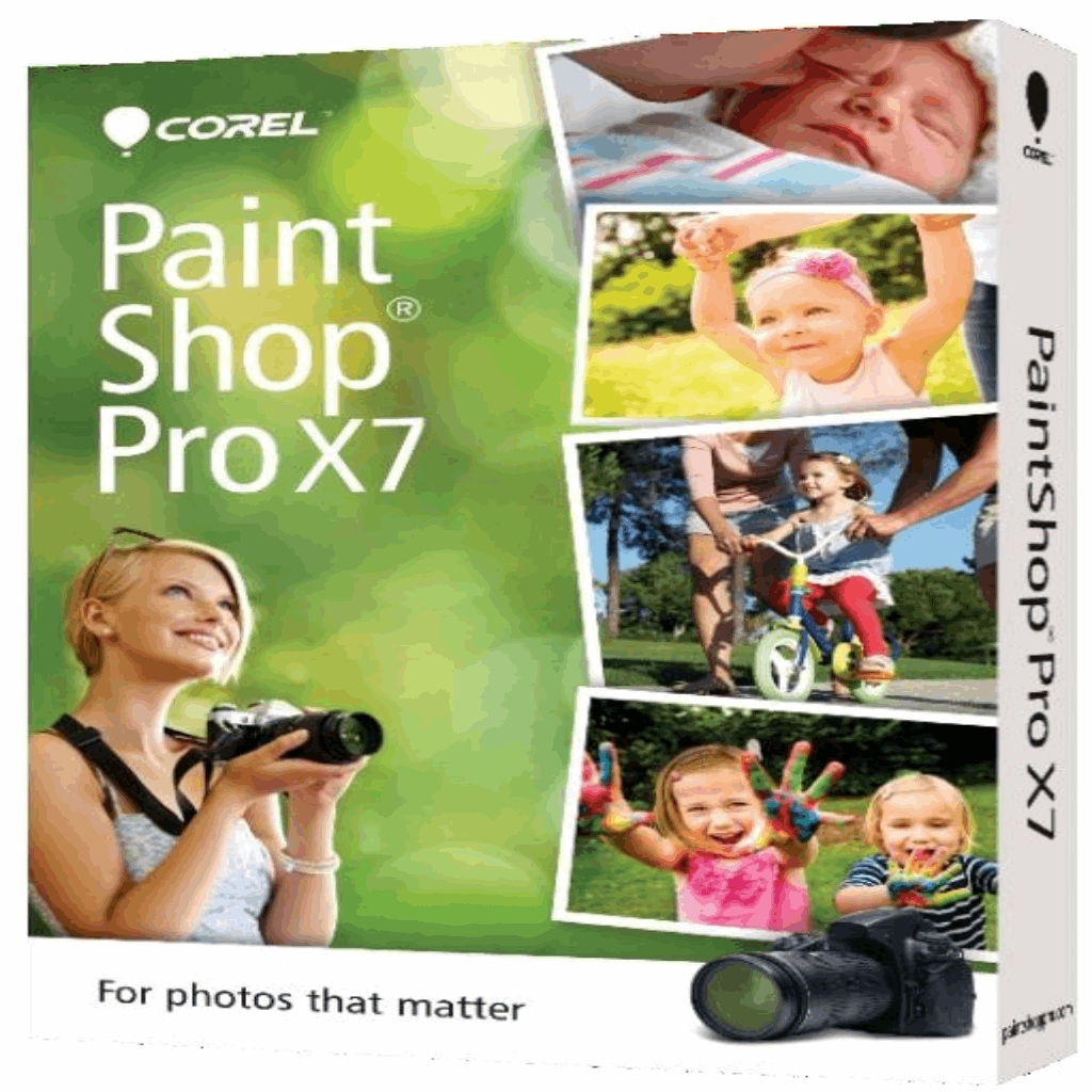 Corel PaintShop Pro X7 interface showcasing powerful photo editing tools and creative effects.