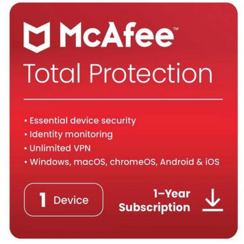 McAfee Total Protection License 1 Device