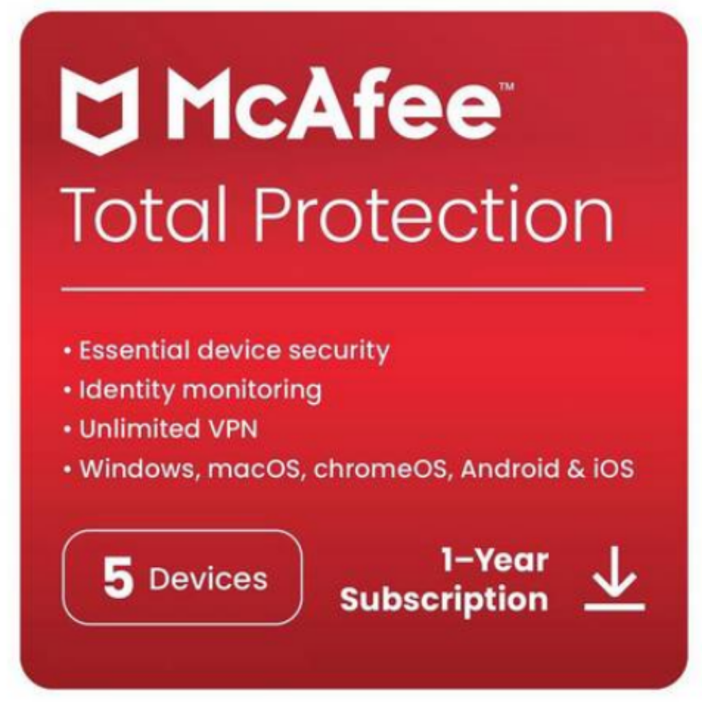 McAfee Total Protection 5 Devices License