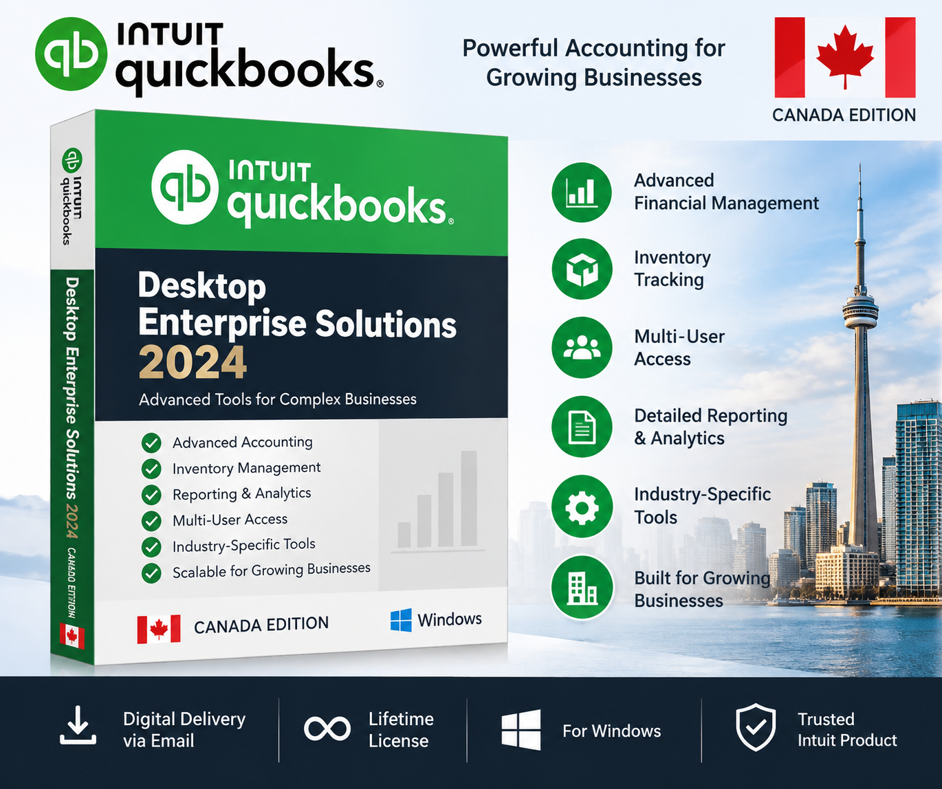 QuickBooks Desktop Enterprise Solutions 2024 Canada Edition for Windows