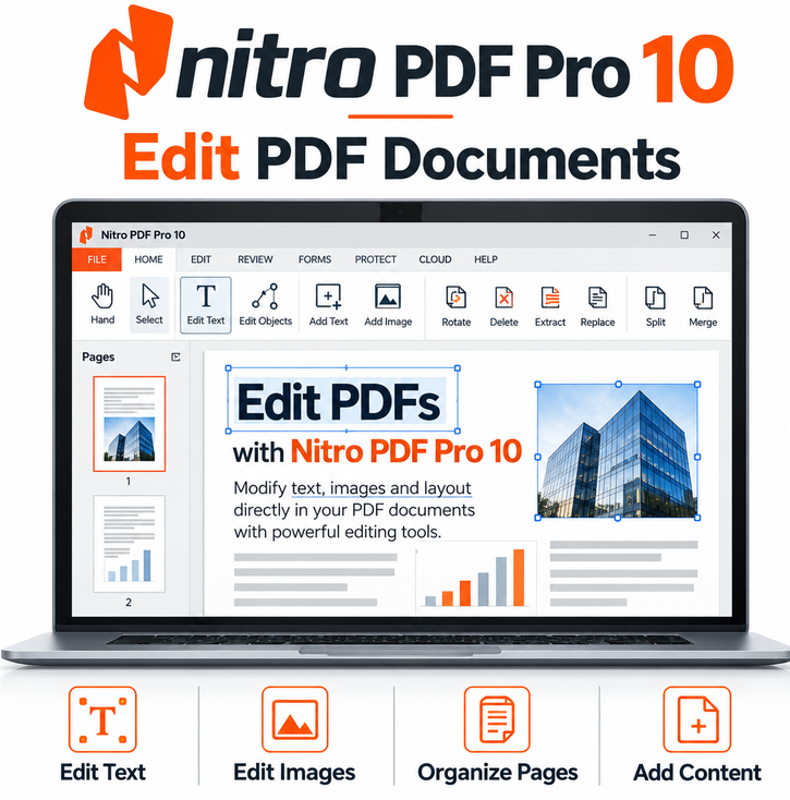 Nitro PDF Pro 10 for Windows with PDF conversion to Word Excel PowerPoint and other formats