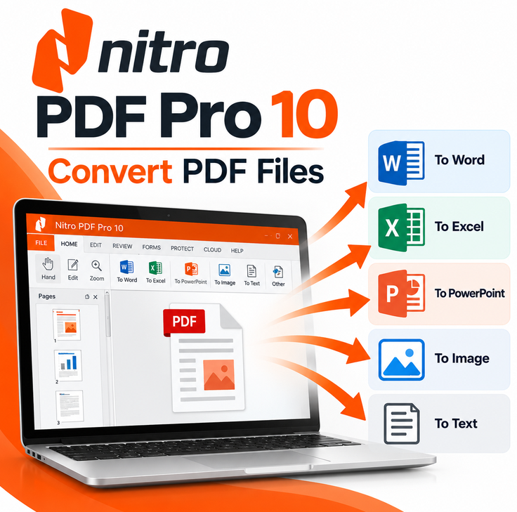 Nitro PDF Pro 10 for Windows with digital signatures, annotations and PDF security tools