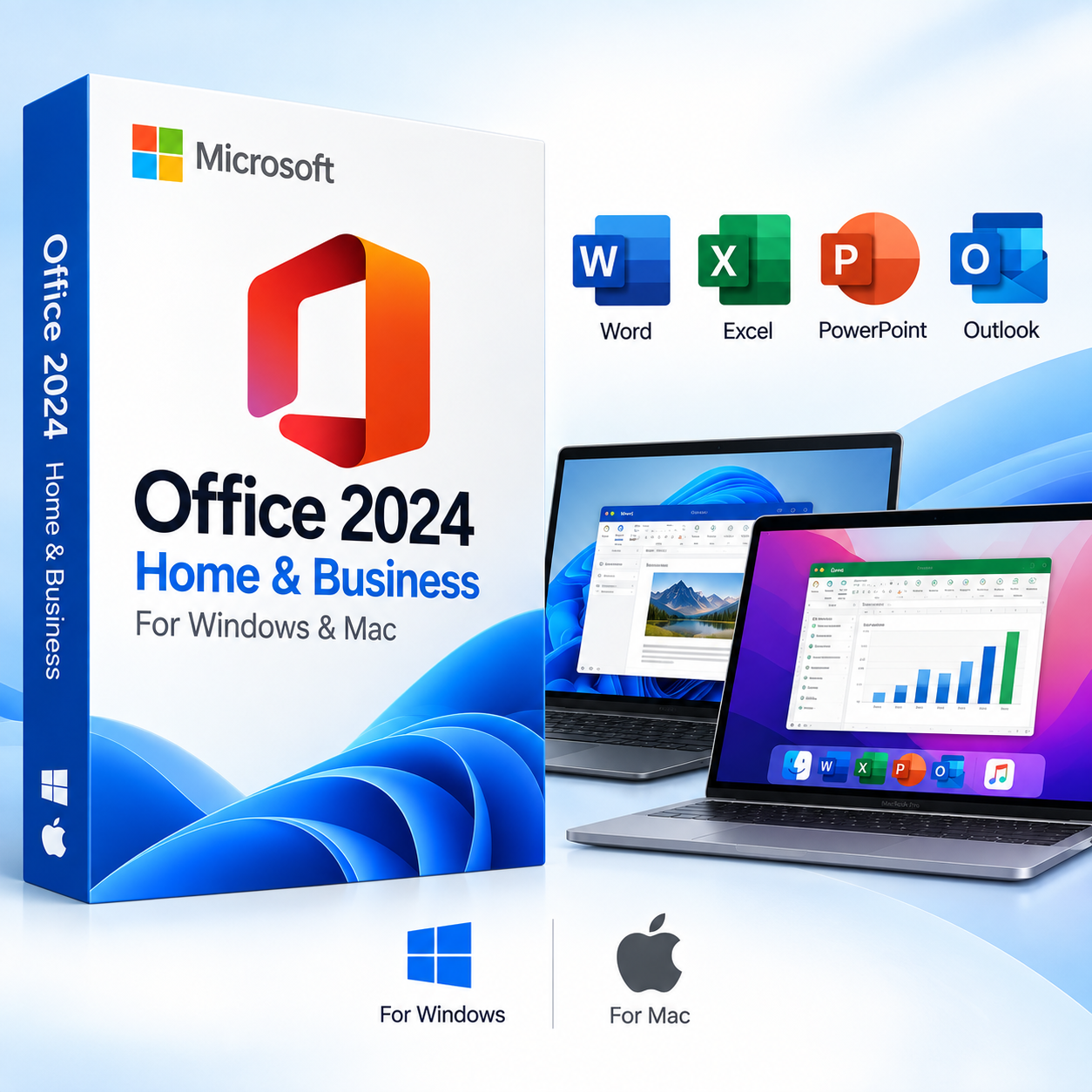 Office 2024 Home and Business for Windows and Mac