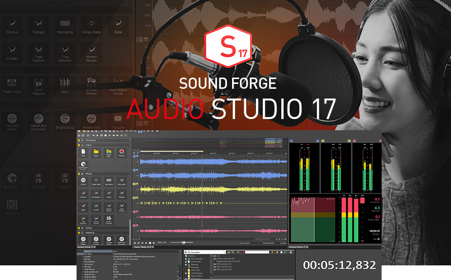MAGIX Sound Forge Pro 17 professional audio editing software for Windows