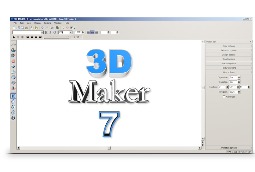 MAGIX Xara 3D Maker 7 3D text and graphics software